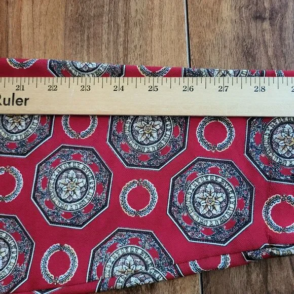 Christie & Jill Red Geometric Print Button Front Blouse Size 20 Top Retro Boho - Picture 15 of 15